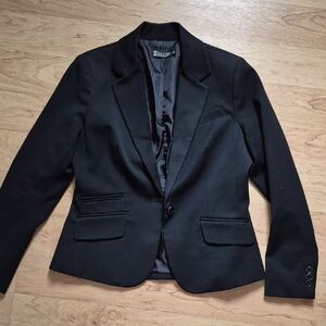 New York Black Single-Button Tailored Blazer
